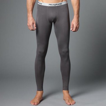 夢邦秋褲男單件薄款青年打底褲保暖線褲棉毛褲修身單褲線褲襯褲