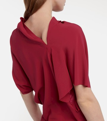 Rick Owens Asymmetrical silk-blend top