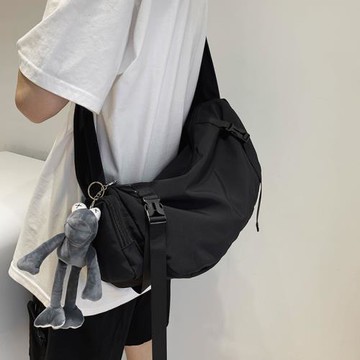 ins日系機能工裝包男斜挎包潮牌大容量單肩包運動背包潮男生包包