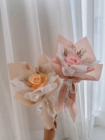 逗留 - 單支永生玫瑰花 生日花禮 告白花束