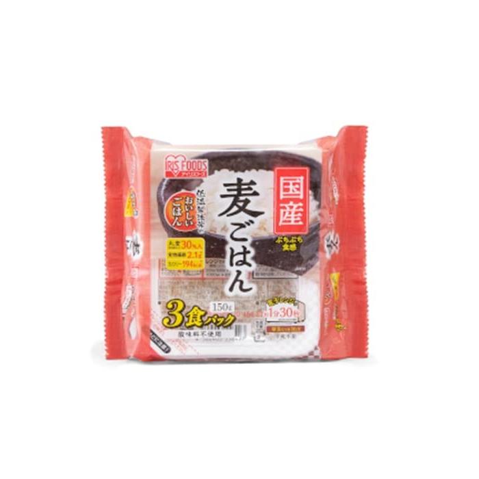 国産麦ごはん150g×3食 おまけ付き アイリスフーズ