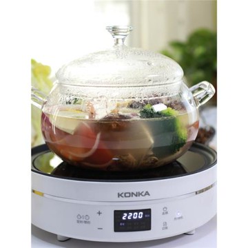 家用透明耐高溫電陶爐玻璃鍋大容量燃氣明火直燒養生湯鍋燜燒煮鍋