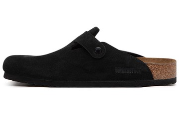 BIRKENSTOCK BOSTON SOFT FOOTBED SUEDE BLACK