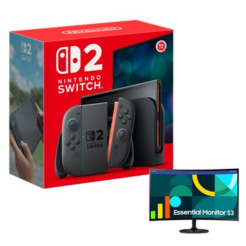 Nintendo Switch 2 主機 (台灣公司貨)+SAMSUNG 三星 27吋曲面螢幕 S36GD 黑