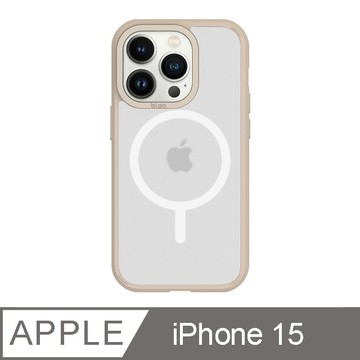 iPhone 15 6.1吋 BLAC Aurora極光霧透 MagSafe iPhone手機殼 燕麥奶