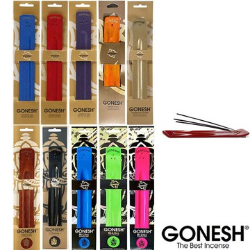 美國 GONESH INCENSE WOOD HOLDER 手工木質3孔 香盤 線香板 線香盤 (多色)