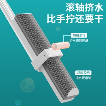 2026新款海綿吸水拖把家用一拖淨免手洗膠棉站立收納懶人拖地神器