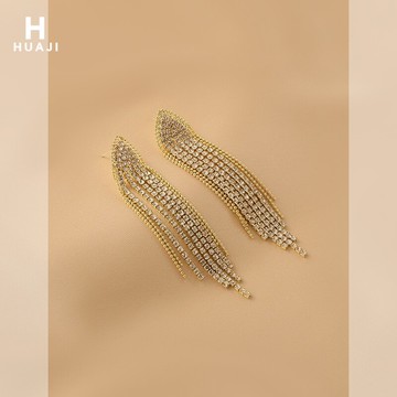 花跡流蘇長款耳環女夏微鑲高端輕奢耳飾古風仙氣小香顯臉瘦的耳墜