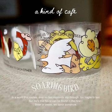 【什物】卷卷花鳥 Soaring bird PET膠帶