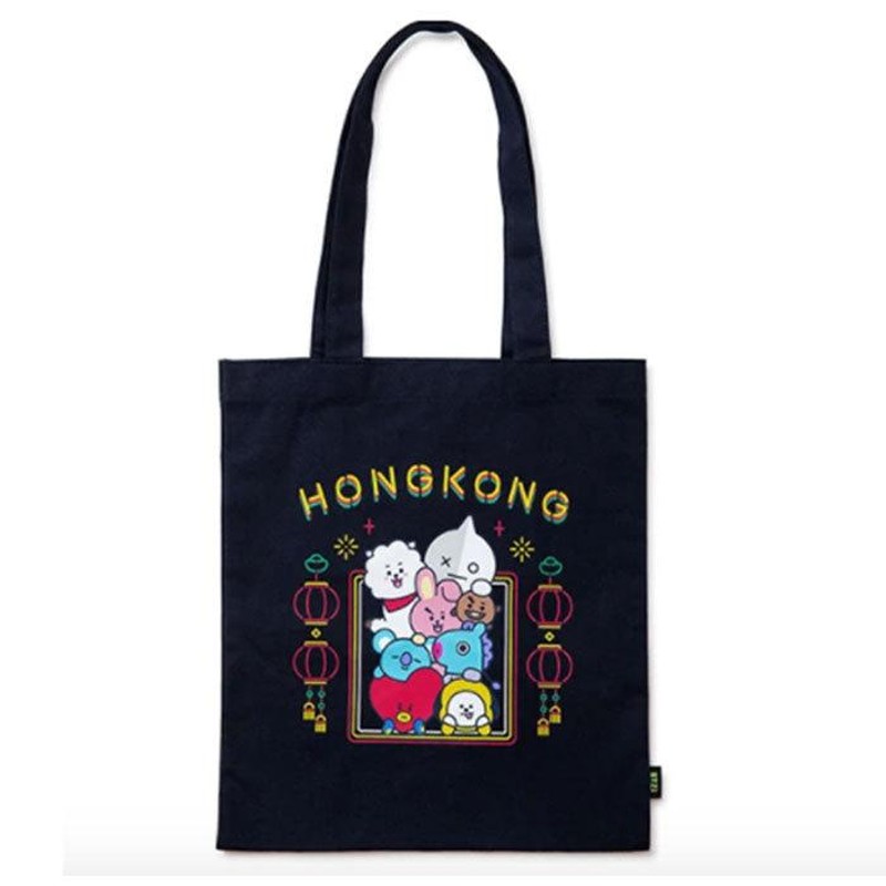 bt21 トートバッグ btsグッズ コットン BT21 CITY EDITION CANVAS BAG HONG KONG バッグ ユニセックス  bt21 ロゴ キャラクター BTS 防弾少年団 韓国 | LINEブランドカタログ