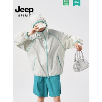 JEEP SPIRIT山系防曬衣女輕薄連帽防紫外線騎行皮膚衣打羽毛外套