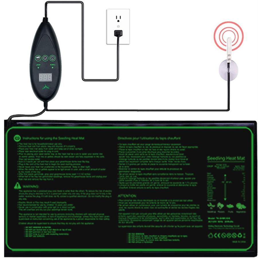 苗の暖房マット,温度コントローラー付き防水ヒートパッド,水耕種子発芽用カーペット