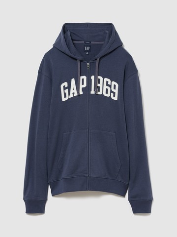 法式毛圈布寬鬆 Gap 1969 Logo 拉鍊帽T