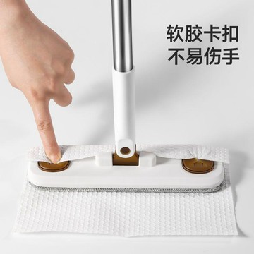 一鍵換布✨洗臉巾拖把 除塵拖把 夾布拖把 拖地神器  拖把免手洗 清潔工具 【美麗雅】免手洗夾布拖懶人專用迷你平板擦玻璃