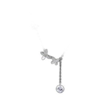 LEEHER 純銀項鍊 蝴蝶項鍊 小禮物 歐美項鍊 流蘇項鍊 新娘飾品 003