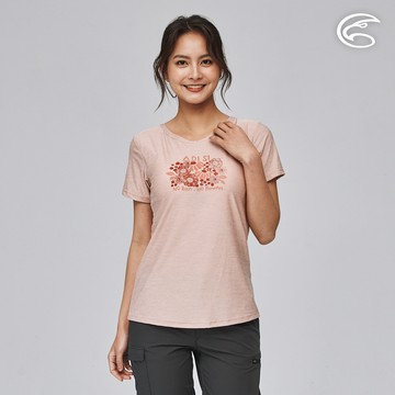 ADISI 浪花洞洞排汗透氣T-bra上衣(3D輕透彈力胸墊) AU2411115 豆沙粉 (S-2XL)｜透氣網洞 吸濕排汗 快乾 輕量 彈性 排汗衣