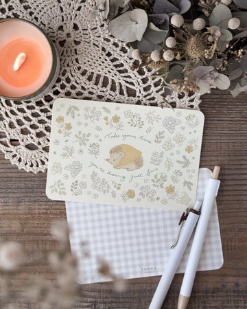 慢慢走吧 | 刺蝟與花草的明信片