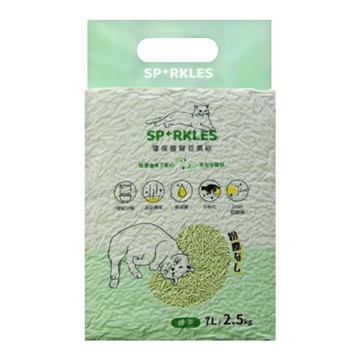 SPARKLES 環保極細豆腐貓砂  綠茶  2.5kg  7L  1包