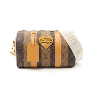 LOUIS VUITTON LV 路易威登 原花 Reverse 帆布 NIGO Stripes City Keepall Bandouliere 【二手名牌BRAND OFF】