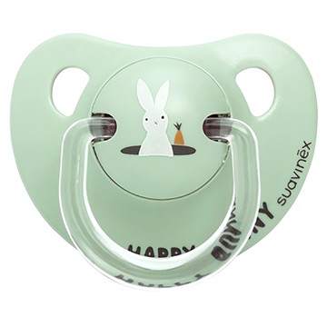 Suavinex 蘇維妮 Happy Bunny 安撫奶嘴 第2階段  6個月以上  Rabbit Mint  1個
