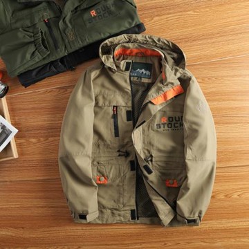 外貿沖鋒衣外套男春秋款防風防水寬松工裝夾克美式休閑戶外風衣潮