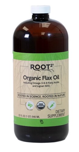 Vitacost ROOT2 Organic Flax Oil 32 fl oz