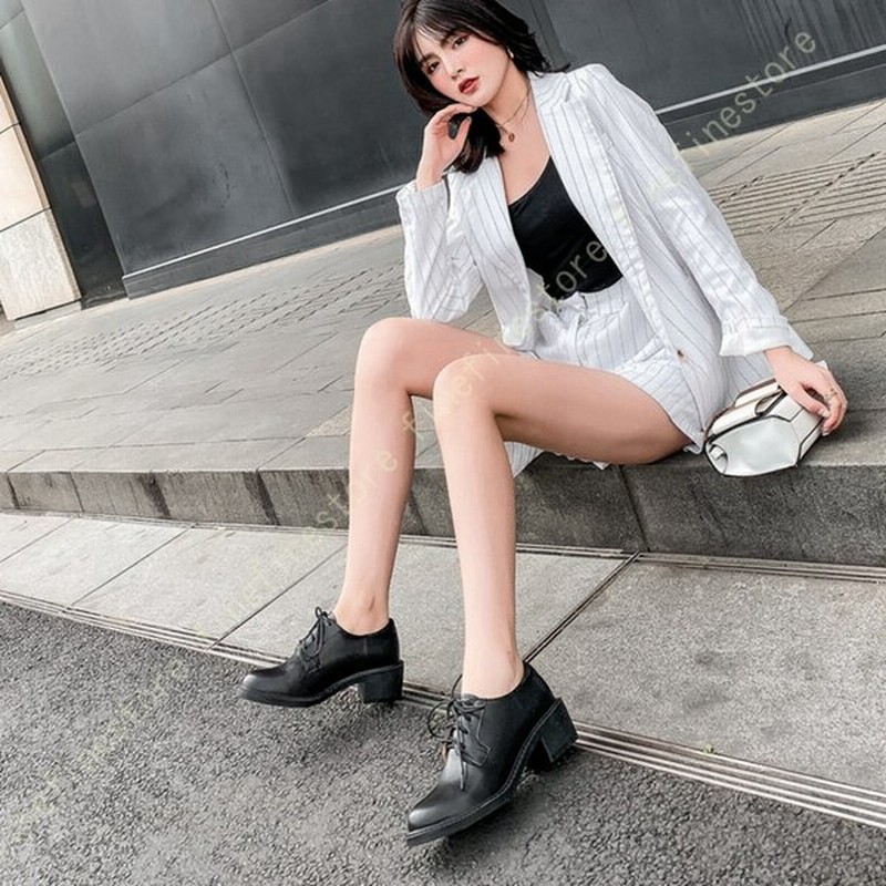 ヒール 選べる レースアップ 革靴 ローファー レディース フォーマル 本革調 オックスフォードシューズ 大きいサイズ おじ靴 チャンキーヒール 2 5cm 4 5cm 通販 Lineポイント最大0 5 Get Lineショッピング