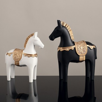 開公司票/免運 新中式客廳玄關酒櫃馬擺件裝飾工藝品辦公室書房擺設喬遷開業禮品 SFY/AL9/11 公司貨 快速出貨