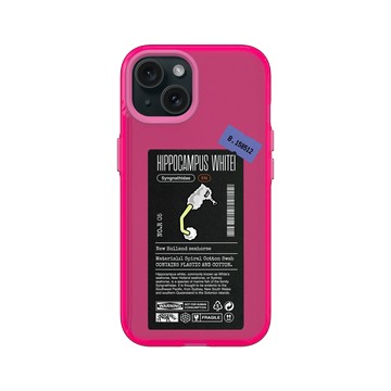 iPhone 15 Clear 粉漾桃 - Marine Debris - 棉花棒海馬