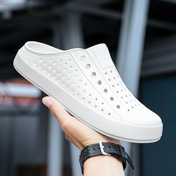 包頭洞洞鞋涼鞋 久穿久走不磨腳洞洞鞋 男女生軟底涼鞋 夏季防滑休閒沙灘鞋 軟底涼鞋 eva材質 透氣軟Q情侶鞋