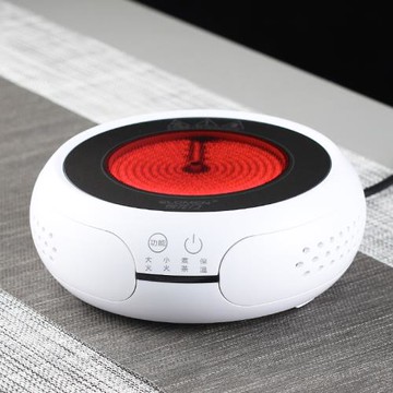 簡約圓形燒水茶爐電陶爐圍爐煮茶器玻璃壺鐵壺銅壺迷你爐茶具配件