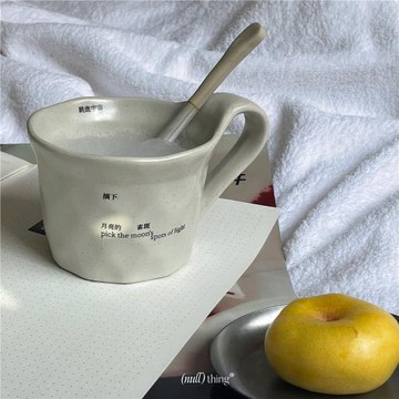 nullthing 野河詩人手工粗陶杯復古咖啡杯侘寂手作創意馬克杯辦公