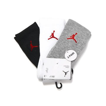 童襪 Jordan Cushioned Crew Socks 黑白灰 兒童款 厚底 毛巾布 中筒襪 JD2213021GS-002