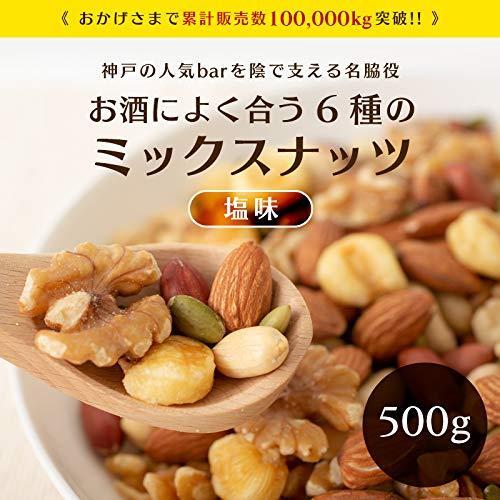 Eight Shop ミックスナッツ 塩味 500g 6種ミックス チャック付き袋