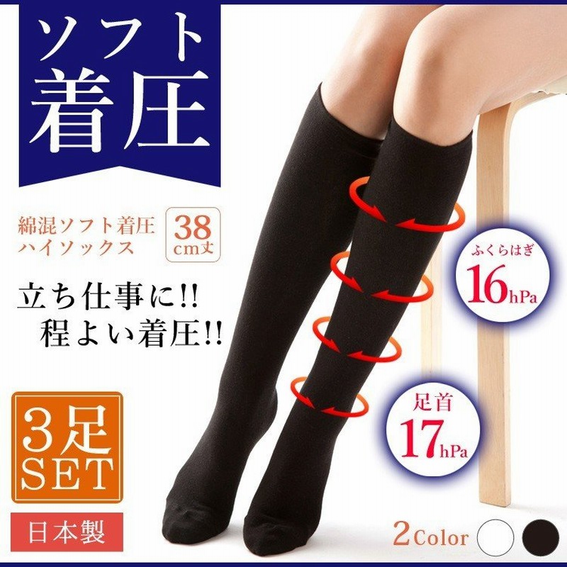 今年の新作から定番まで！ 着圧ソックス 女性用 寝る時 加圧ソックス 靴下 むくみ ハイソックス 引き締め 黒色 くつ下 足のむくみ 解消 グッズ  浮腫み 消臭 baby-mine ベイビーマイン gunturtdp.com