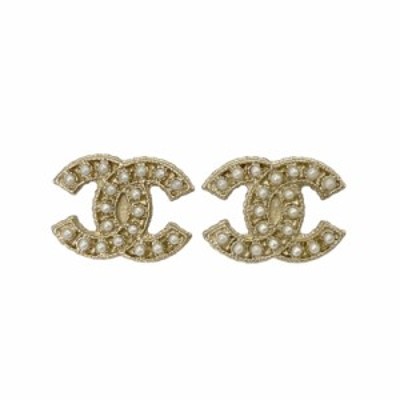 CHANEL(シャネル) ココマークサークルピアス アクセサリー メタル(ＧＰ) ラインストーン ゴールド金具 D20S刻印 レディース 40802071601【アラモード】