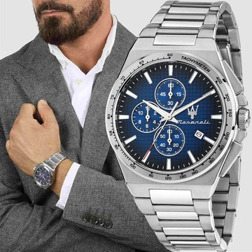 MASERATI 瑪莎拉蒂 Velocita系列 三眼計時手錶-41mm R8873653003