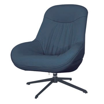 文創集 拿帝矽膠薄膜皮革可旋轉休閒椅(三色可選＋可360度旋轉)-76x85x92cm免組