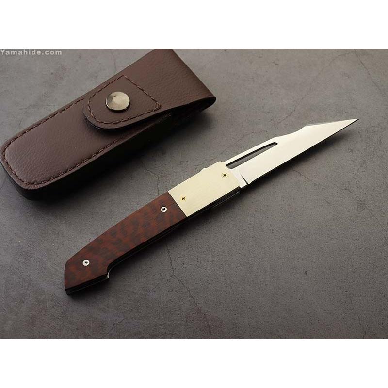 西川 徹 作 1123 DURO-V5  スネークウッド ライナーロック  フォールディングナイフ  Tooru Nishikawa Custom knife