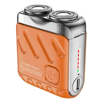 Nivo 便攜式雙刀頭電動剃鬚刀  橙色  R-12