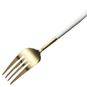 葡萄牙風 304不鏽鋼 白金 甜品叉 簡約時尚 安全耐用 提升餐桌美感  1入