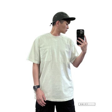 『老爺有喜』重磅仿舊口袋短T(NOF2405S003)-米