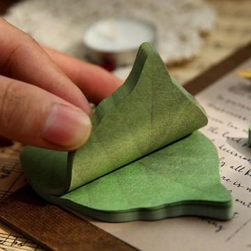 💛臺灣有貨🚀🚀💛免運💛可開發票💛創意樹葉ins可愛仿真清新葉子樹葉子學生便利留言便籤貼紙