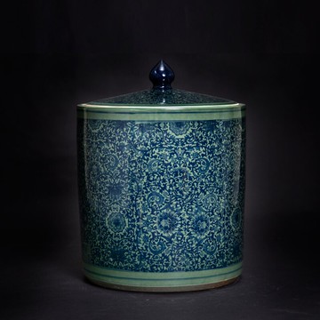 景德鎮陶瓷萬花茶葉罐家用密封收納儲物茶葉直筒茶葉罐