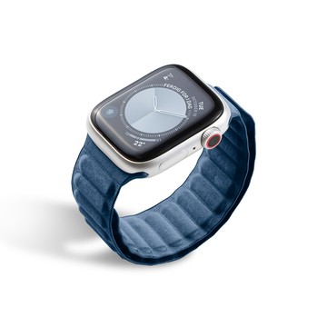 Apple Watch 錶帶 Apple Watch 錶帶 磁性鏈紋 手錶錶帶 適用蘋果手錶 42/44/45/49mm - 藏青