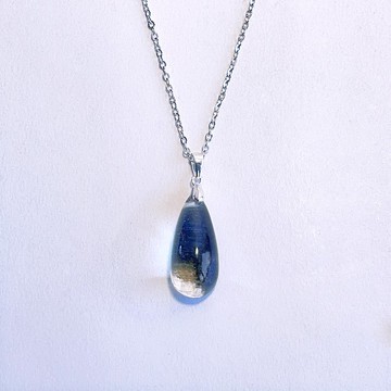 寶石系 天然礦石 藍線石 深海藍 925純銀 項鍊