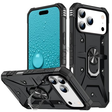 磁吸四角氣囊防摔手機保護殼 適用於 iPhone 15 16 17 Pro Max手機殼 指環旋轉支架防摔殼 硬殼保護套