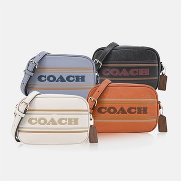 COACH  Jamie LOGO字樣皮革相機包-多色選
