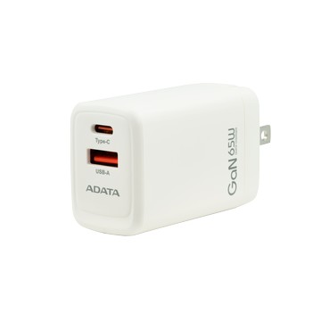 ADATA 威剛 65W Gan 充電頭（PD+QC）100-240V 全電壓 筆電適用  雙重防護 超小體積