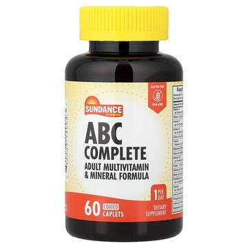Sundance Vitamins, ABC Complete，成年人多維生素和礦物質配方，60 片包衣囊片